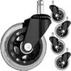 Set 5 roti silicon scaune, Design modern, Tija 11 mm, Cauciuc siliconic calitate superioara, Perfecte pentru orice tip de podea, inclusiv parchet, gresie sau covor