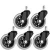 Set 5 roti silicon scaune, Design modern, Tija 11 mm, Cauciuc siliconic calitate superioara, Perfecte pentru orice tip de podea, inclusiv parchet, gresie sau covor