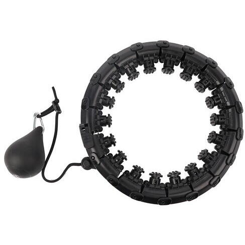 Cerc fitness, Hula Hoop, cu greutate suplimentara detasabila, 24 noduri detasabile, pentru slabire, pentru talie, masaj 360°, file de masaj
