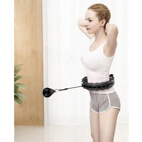Cerc fitness, Hula Hoop, cu greutate suplimentara detasabila, 24 noduri detasabile, pentru slabire, pentru talie, masaj 360°, file de masaj