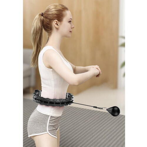 Cerc fitness, Hula Hoop, cu greutate suplimentara detasabila, 24 noduri detasabile, pentru slabire, pentru talie, masaj 360°, file de masaj