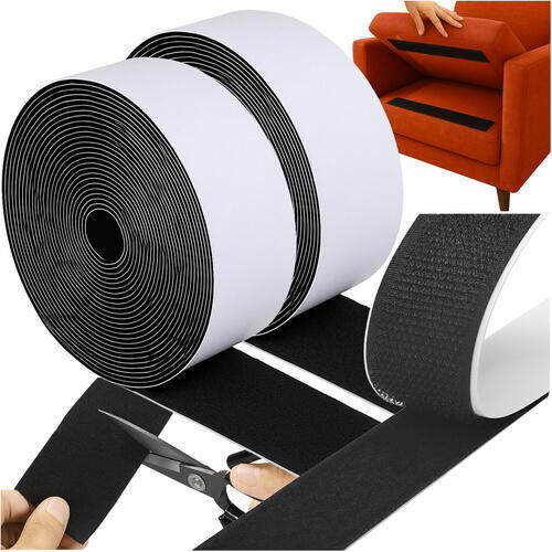 Banda velcro adeziva, Banda cu scai si adeziv, Reutilizabila, Latime 5 cm, Lungime 5 m