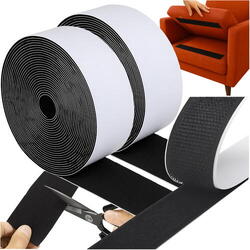 Banda velcro adeziva, Banda cu scai si adeziv, Reutilizabila, Latime 5 cm, Lungime 5 m