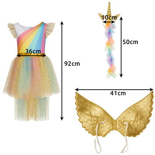 Costum De Halloween Pentru Copii, Unicorn, Marime 130-140, 6-8 Ani, Tinuta Completa, Material Moale, Aspect Atractiv, Universal