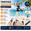 Trepied pentru Smartphone telescopic, Cu Telecomanda, Compatibil Android si IOS nivela si husa inclusa