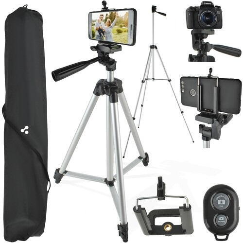 Trepied pentru Smartphone telescopic, Cu Telecomanda, Compatibil Android si IOS nivela si husa inclusa