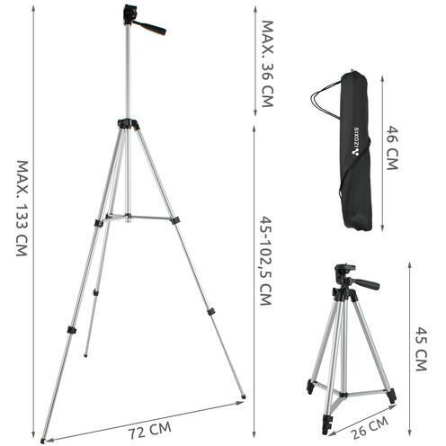 Trepied pentru Smartphone telescopic, Cu Telecomanda, Compatibil Android si IOS nivela si husa inclusa
