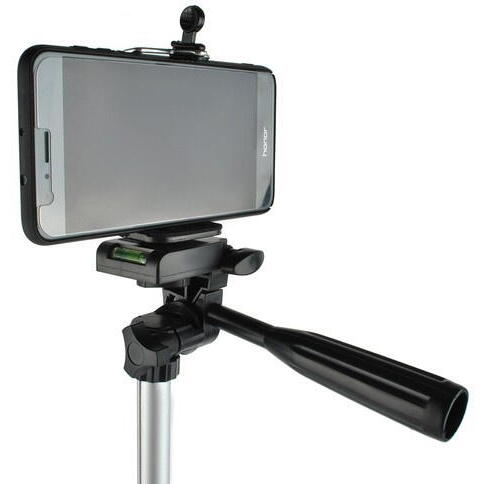 Trepied pentru Smartphone telescopic, Cu Telecomanda, Compatibil Android si IOS nivela si husa inclusa
