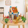 Set constructie din lemn cu 268 piese pentru copii, Micul Arhitect, Educativ si interactiv