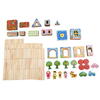 Set constructie din lemn cu 268 piese pentru copii, Micul Arhitect, Educativ si interactiv