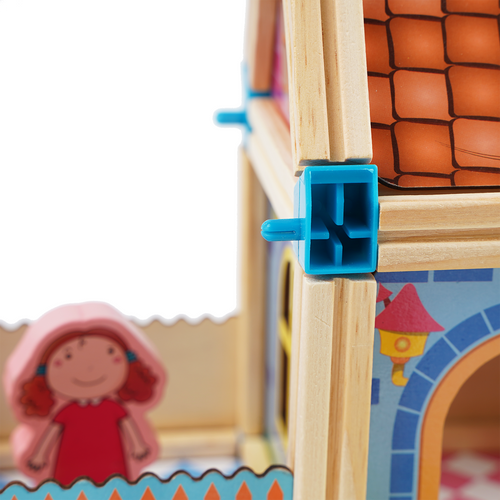 Set constructie din lemn cu 268 piese pentru copii, Micul Arhitect, Educativ si interactiv