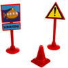 Set 25 piese cu masinuta, traseu puzzle racer, jucarie interactiva cu desene din mare, semne de circulatie si combinatii multiple