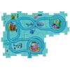 Set 25 piese cu masinuta, traseu puzzle racer, jucarie interactiva cu desene din mare, semne de circulatie si combinatii multiple