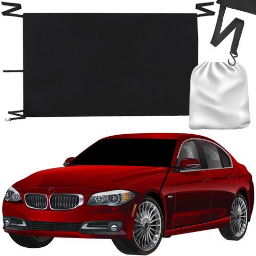 SMARTECH Parasolar Parbriz Anti-Inghet, Dimensiuni 130 x 113 x 167 cm, Impermeabil, Montaj Rapid Prin Carlige, Protejeaza Impotriva Zapezii si a Razelor Solare, Include Sac pentru Depozitare