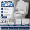 Capac WC cu Soft Close, Sistem Inchidere Lenta, Montaj Universal, Usor de Curatat, Kit de Montaj inclus, Alb