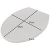 Capac WC cu Soft Close, Sistem Inchidere Lenta, Montaj Universal, Usor de Curatat, Kit de Montaj inclus, Alb