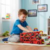Set de joaca, Camion cu Masinute, Mega transportator de 6 masini, Echipament cu 3 platforme, 30x11.5x7 cm