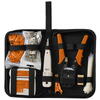 Kit instrumente de retea si tester cabluri 2 in 1, 145 piese, compatibil mufe cabluri retea si telefonice, RJ45/RJ11, husa depozitare, 27 x 15.5 x 6 cm