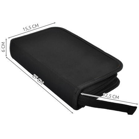 Kit instrumente de retea si tester cabluri 2 in 1, 145 piese, compatibil mufe cabluri retea si telefonice, RJ45/RJ11, husa depozitare, 27 x 15.5 x 6 cm