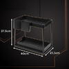 Raft organizator pentru sub chiuveta, 2 niveluri, extensibil, 5 cârlige, negru, 40x21.5x37.5cm