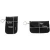 Set 2 husa protectie antifurt pentru chei si carduri, Cu carabiniera, Inchidere velcro, Neagra, Blocarea undelor radio 10 - 30 kHz, 9 x 13/ 8.5 x 13 cm
