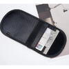 Set 2 husa protectie antifurt pentru chei si carduri, Cu carabiniera, Inchidere velcro, Neagra, Blocarea undelor radio 10 - 30 kHz, 9 x 13/ 8.5 x 13 cm