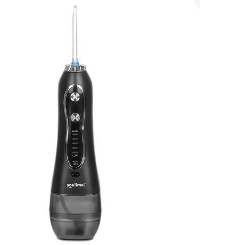 Irigator bucal profesional portabil, 5 moduri, 8 duze, 300 ml, 2500 mAh, IPX7, pentru dinti, gingii, limba si nas, Negru