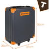 BIGSTREN Trusa de 1000 scule XXL tip troler, Otel Crom-Vanadiu, 4 Organizatoare Detasabile, Manere Antiderapante, Varfuri Magnetice, 50 x 37 x 20 cm