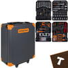 BIGSTREN Trusa de 1000 scule XXL tip troler, Otel Crom-Vanadiu, 4 Organizatoare Detasabile, Manere Antiderapante, Varfuri Magnetice, 50 x 37 x 20 cm