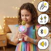 Microfon de karaoke pentru copii, Model Iepuras, Compatibil Bluetooth, Silentios, Fara fir, Alb