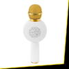 Microfon de karaoke pentru copii, Model Iepuras, Compatibil Bluetooth, Silentios, Fara fir, Alb