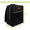TRIZAND Rucsac, Geanta de calatorie, 17L, 38x24x18cm, Trusa Cosmetice Inclusa, Negru