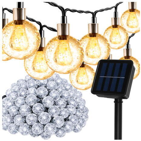 Ghirlandă solară de 12 m, 100 Bile, IP65