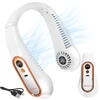 Ventilator portabil de gat, fara pale, 5 viteze, LED, USB-C, 18.5 x 18.5 cm, ABS, culoare Alb