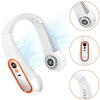 Ventilator portabil de gat, fara pale, 5 viteze, LED, USB-C, 18.5 x 18.5 cm, ABS, culoare Alb
