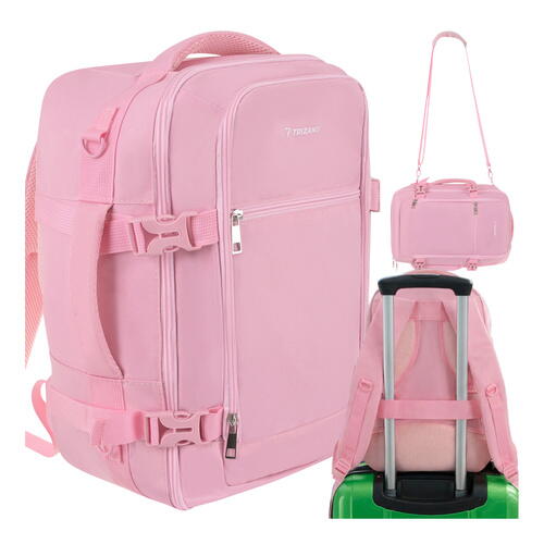 TRIZAND Rucsac de calatorie tip Geanta, 20L, 40x25x20cm, 2 Compartimente, Roz
