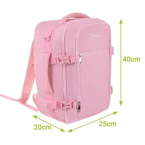 TRIZAND Rucsac de calatorie tip Geanta, 20L, 40x25x20cm, 2 Compartimente, Roz