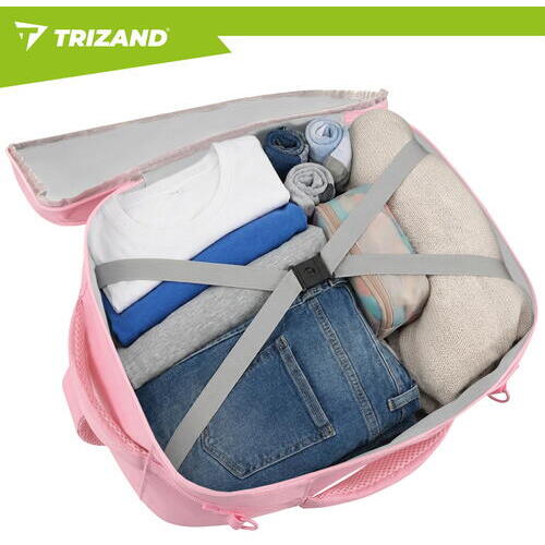 TRIZAND Rucsac de calatorie tip Geanta, 20L, 40x25x20cm, 2 Compartimente, Roz