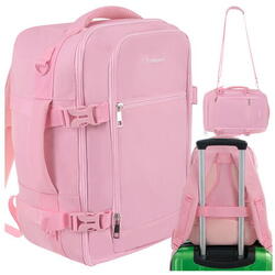 Rucsac de calatorie tip Geanta, 20L, 40x25x20cm, 2 Compartimente, Roz