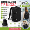 TRIZAND Rucsac de calatorie tip Geanta, 20L, 40x25x20cm, 2 Compartimente, Negru
