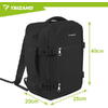 TRIZAND Rucsac de calatorie tip Geanta, 20L, 40x25x20cm, 2 Compartimente, Negru