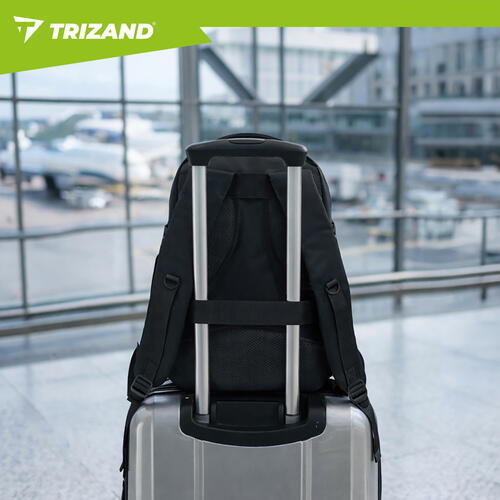 TRIZAND Rucsac de calatorie tip Geanta, 20L, 40x25x20cm, 2 Compartimente, Negru