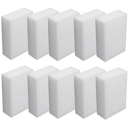 10+10 GRATIS Bureti magici melamina -  2x6x10cm, Alb