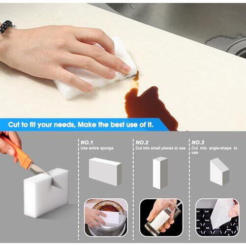 10+10 GRATIS Bureti magici melamina -  2x6x10cm, Alb