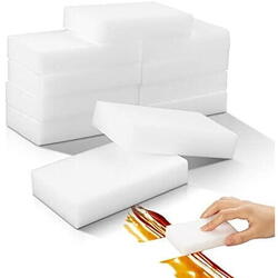 10+10 GRATIS Bureti magici melamina -  2x6x10cm, Alb