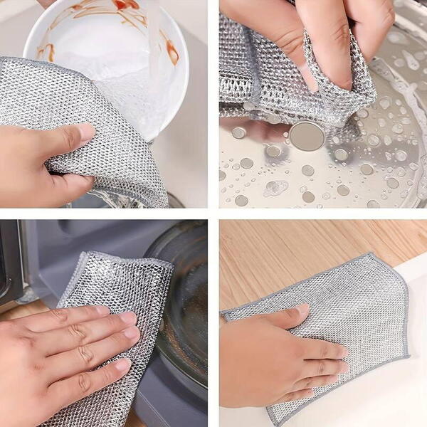 5+5 GRATIS Lavete multifuncționale din microfibra metalica, 20x20cm
