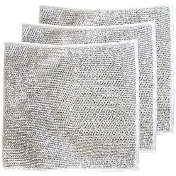 5+5 GRATIS Lavete multifuncționale din microfibra metalica, 20x20cm
