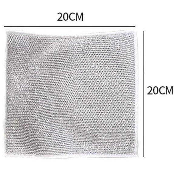 5+5 GRATIS Lavete multifuncționale din microfibra metalica, 20x20cm