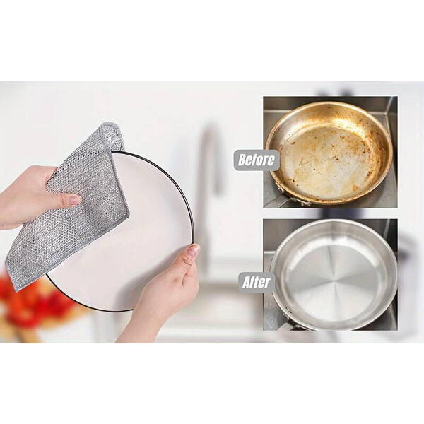 5+5 GRATIS Lavete multifuncționale din microfibra metalica, 20x20cm