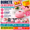 1+1 GRATIS Burete de baie din silicon cu dozator, Mini Soft Brush, reutilizabilla, pentru adulti, copii, animale de companie, Roz